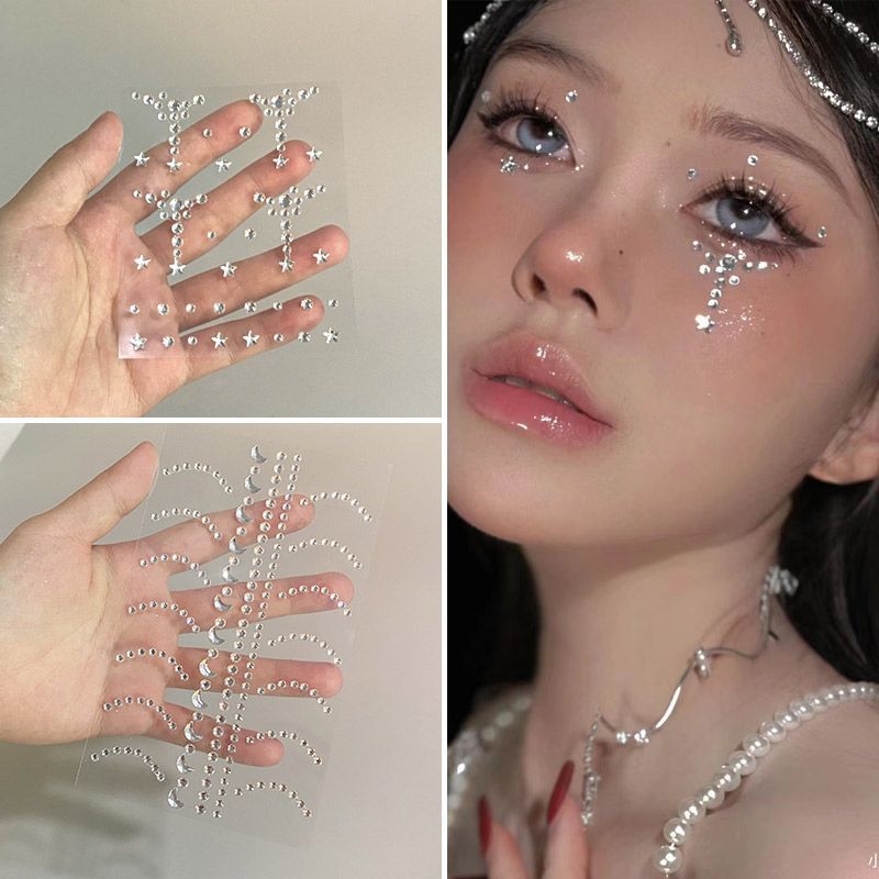 Electronics & Gadgets Icon - 페이스 스티커 반짝이는 크리스탈 눈물방울 모양