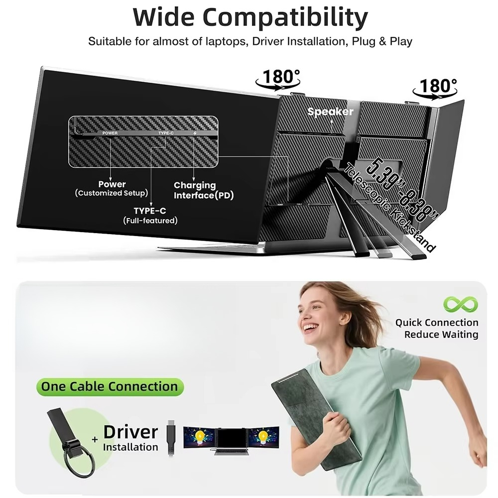 소비자 가전 노트북 화면 확장기 2화면 14인치 LCD - Electronics And Gadgets C 리뷰 및 가격