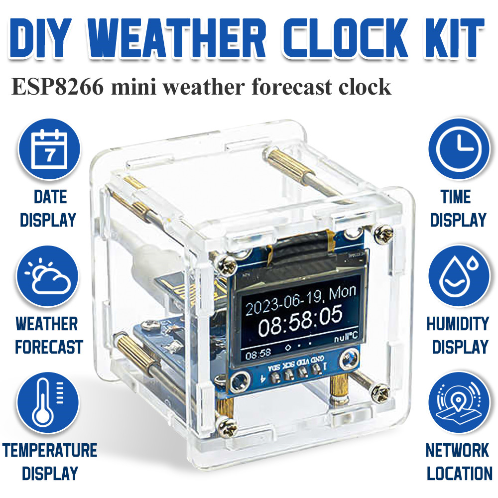 ESP8266 미니 날씨 시계 WIFI 디지털 시계 전 - Electronics & Gadgets Icon 리뷰 및 가격
