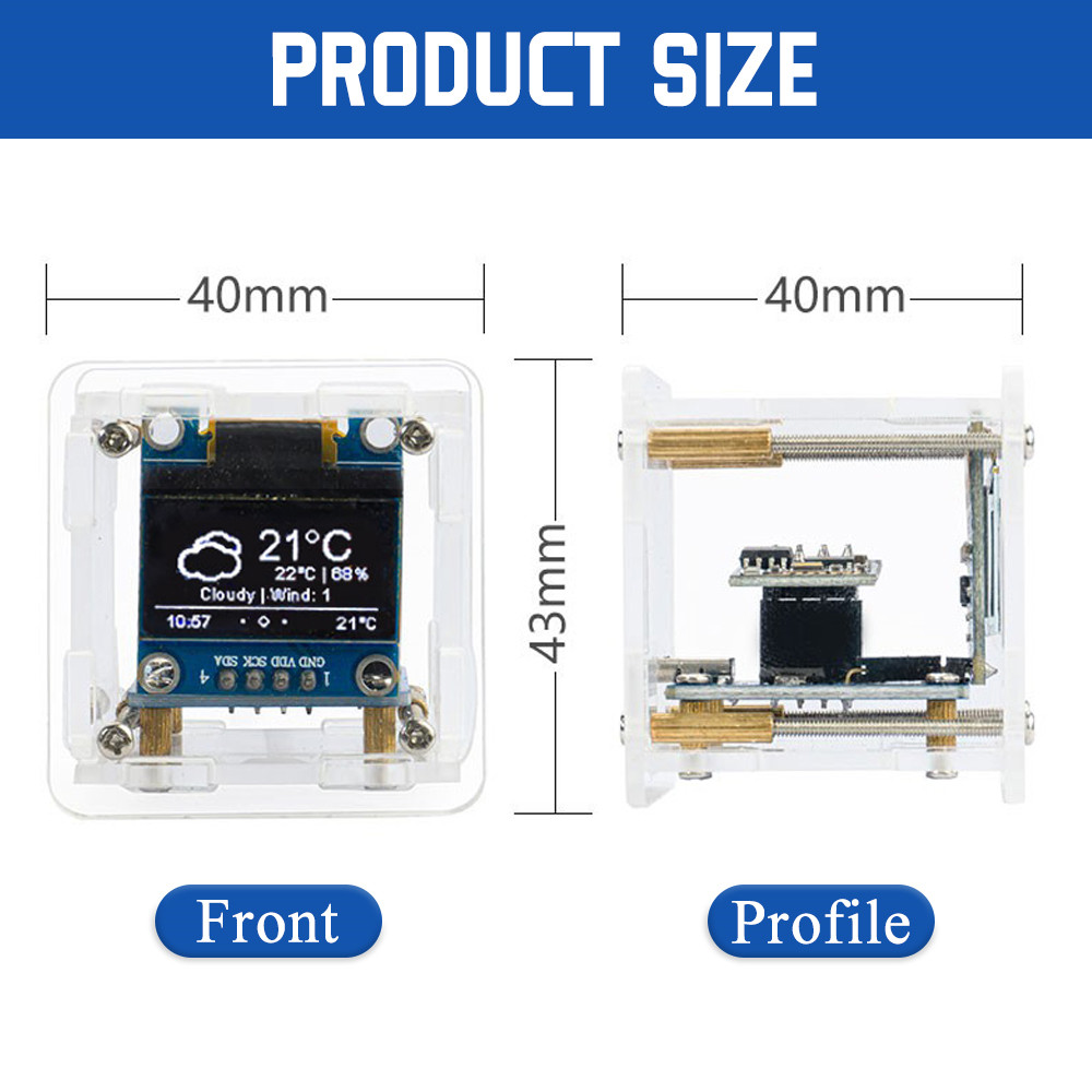 ESP8266 미니 날씨 시계 WIFI 디지털 시계 전 - Electronics & Gadgets Icon 리뷰 및 가격