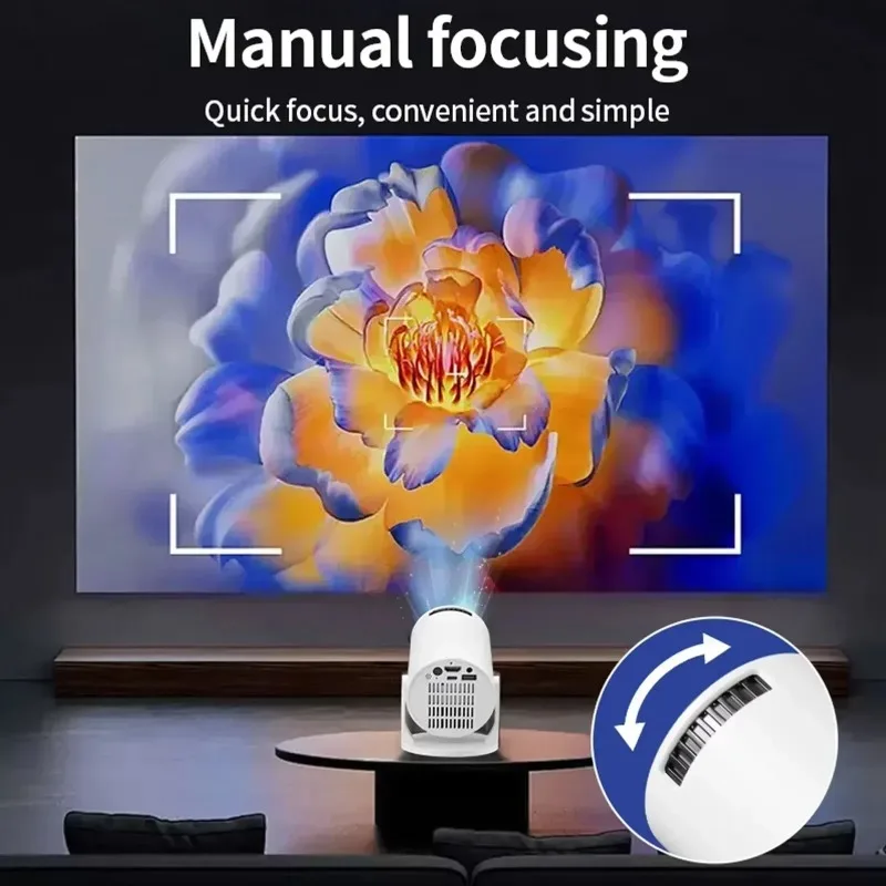 새로운 미니 HY300 프로젝터 4K 안드로이드 11  - Mini Projector Portable 리뷰 및 가격