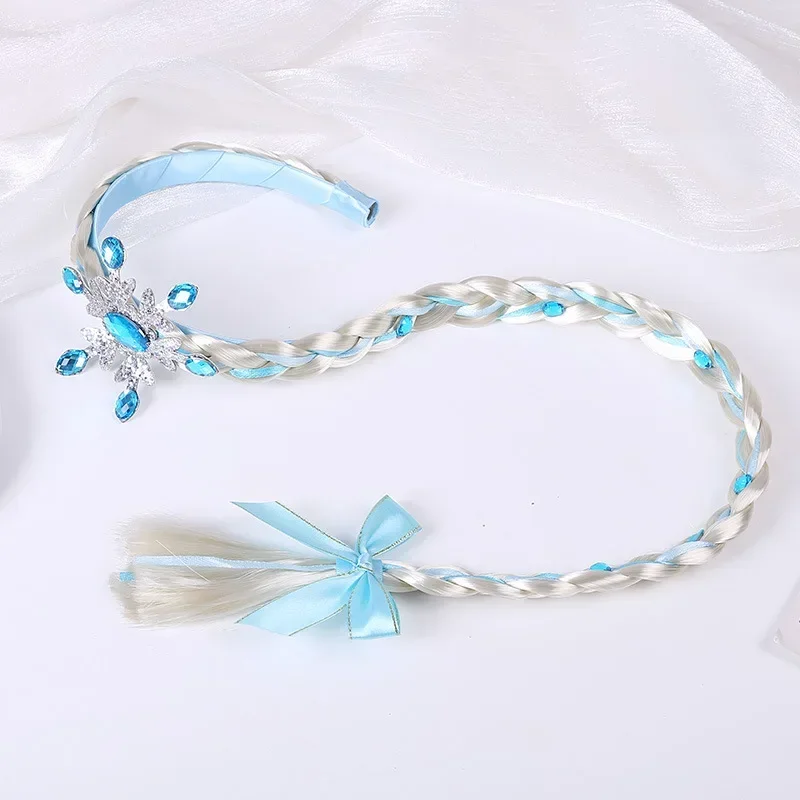 냉동 가발 끈 공주 헤어 밴드 소녀 엘사 눈송이 블루  - Elsa Gadget 리뷰 및 가격