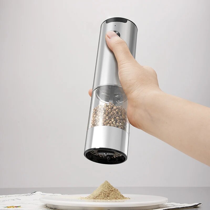 LED 조명이 있는 전기 자동 밀 후추 및 소금 연마기 - Kitchen Electronics Gadgets 리뷰 및 가격