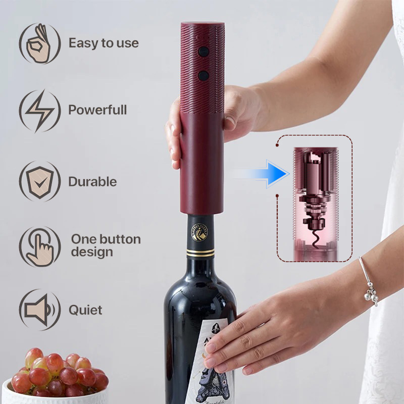 전기 와인 오프너 자동 레드 와인 코르크 따개 충전식  - Kitchen Electronics Gadgets 리뷰 및 가격