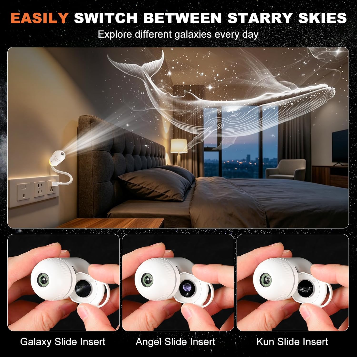 2-in-1 갤럭시 프로젝터 야간 조명, 침실용 USB - Mini Projector Portable 리뷰 및 가격
